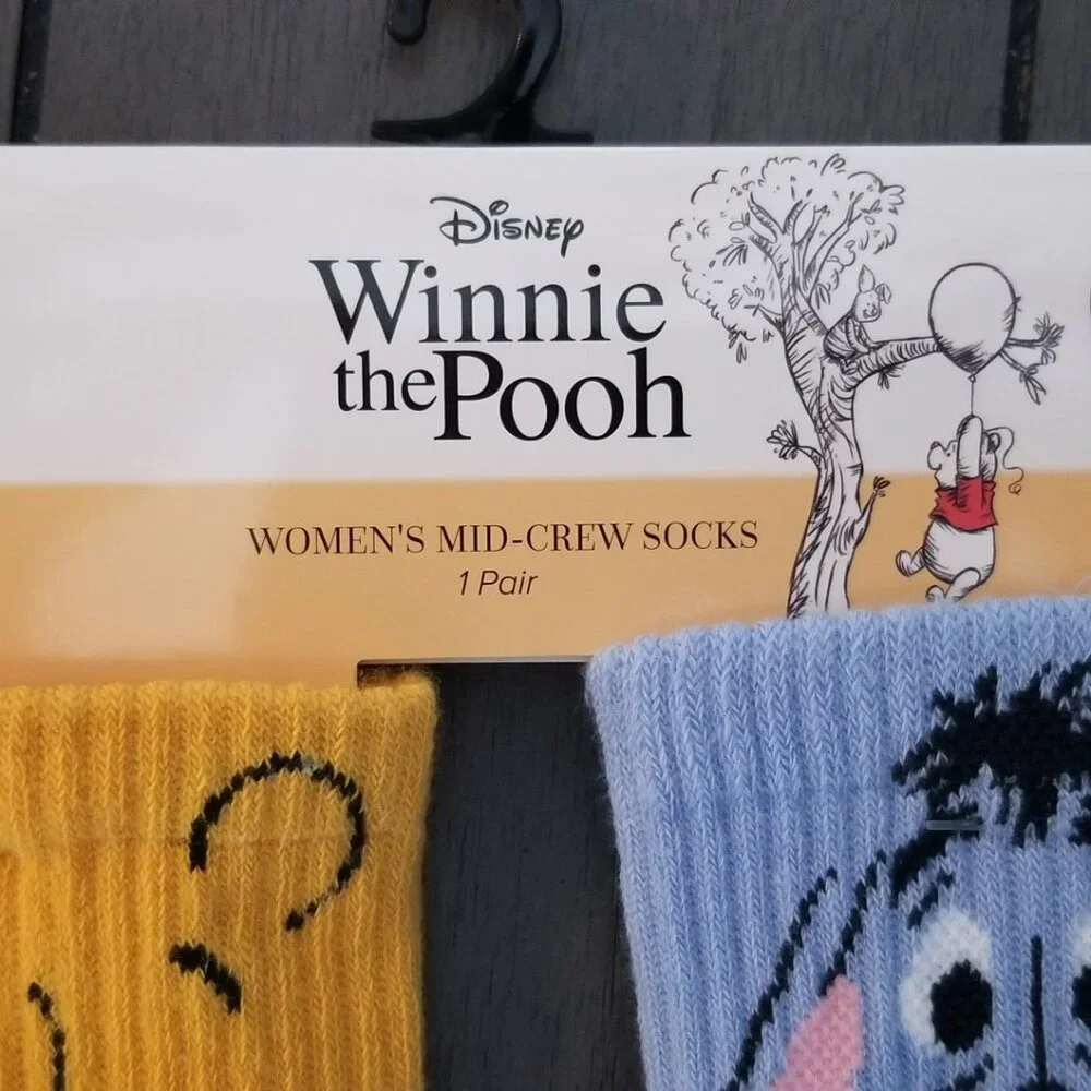 Disney Winnie The Pooh & Eeyore Magnetic Women's Crew Socks
